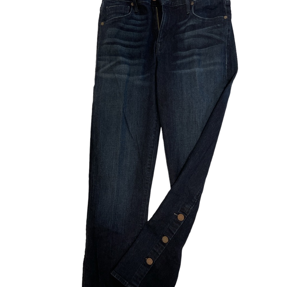Parker Smith Sz 28 straight leg jeans with button leg detail